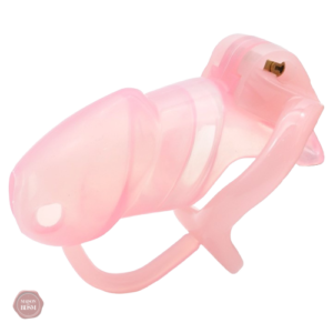 Cage de chasteté en résine GB 7000, couleur rose