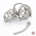 Accessoire de chasteté masculin en acier, design La Geôle S