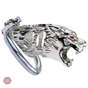 Cage de chasteté homme en acier - modèle Lion