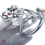 Cage de chasteté robuste pour homme, motif Lion