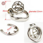 Cage de chasteté en acier pour hommes - Taille S