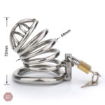 Cage de chasteté en acier pour homme - design compact
