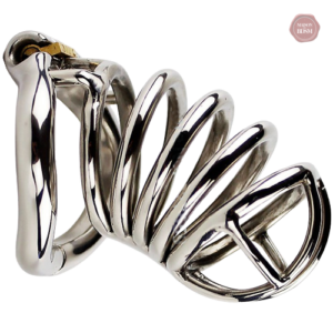 Cage de chasteté en acier pour homme, design The Ring L