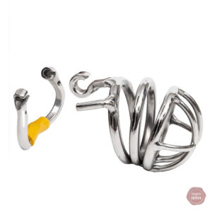 Cage de chasteté masculine en acier de haute qualité