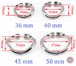 Accessoire de chasteté en acier, modèle The Ring M pour hommes