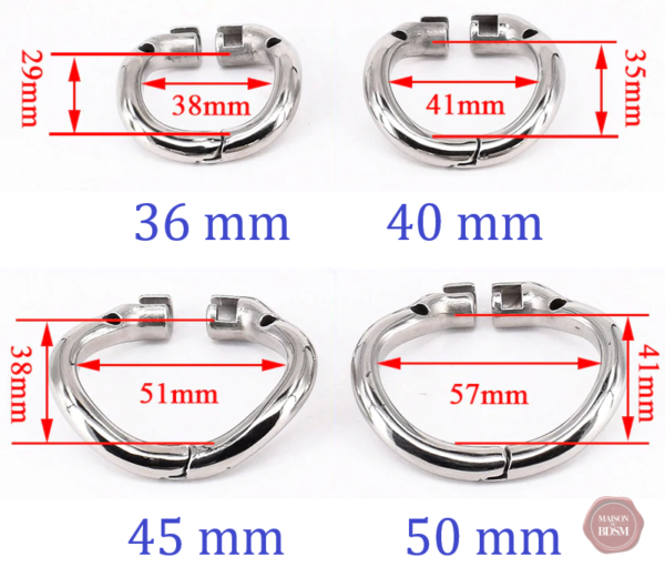 Accessoire de chasteté en acier, modèle The Ring M pour hommes