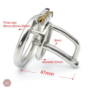 Cage de chasteté avec tige infernale pour homme