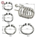 Cage de chasteté en acier inoxydable pour hommes