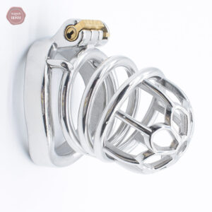 Cage en métal pour chasteté masculine - design élégant