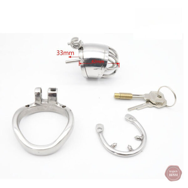 Cage de chasteté métal pour homme, design sécurisé