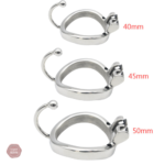 Cage de chasteté Cobra L, design en métal durable et sécurisé