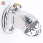 Cage de chasteté en métal pour homme, modèle DeepFlower