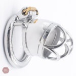 Cage de chasteté en métal pour hommes, modèle DeepFlower