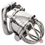Cage de chasteté homme métal double verrouillage