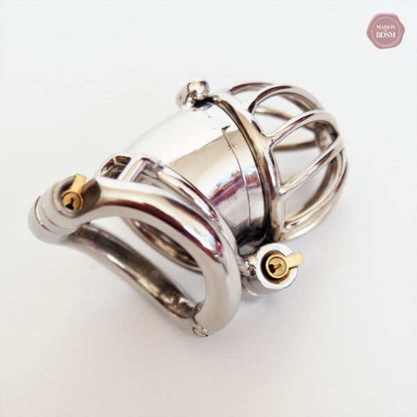 Accessoire de chasteté en métal pour homme