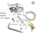 Cage de chasteté métallique pour hommes, design Dragon
