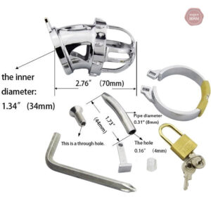 Cage de chasteté métallique pour hommes, design Dragon