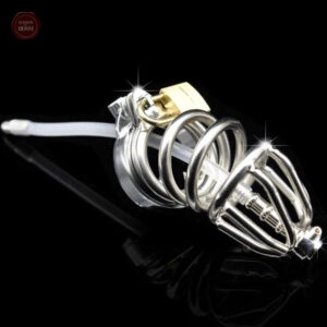 Cage de chasteté en métal pour homme - Modèle Enfer L