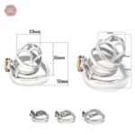 Cage de chasteté métal pour homme, modèle Flower M