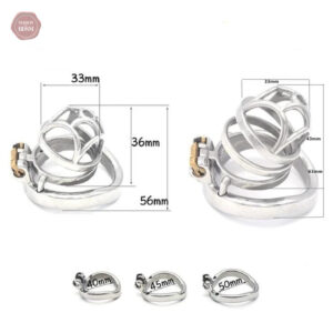 Cage de chasteté métal pour homme, modèle Flower M
