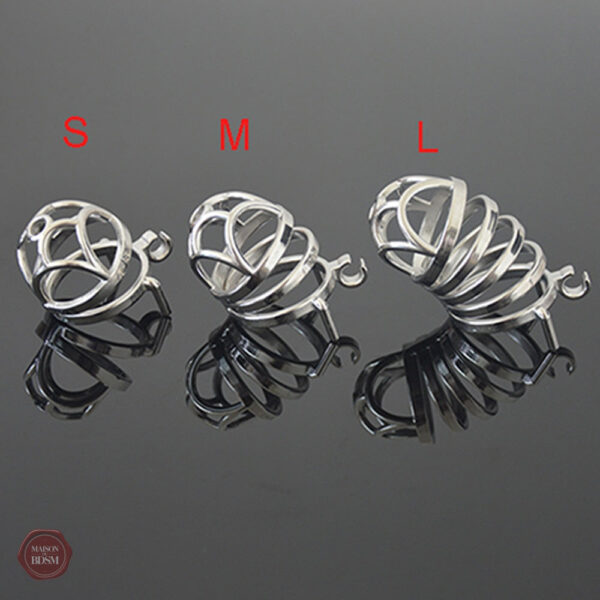 Cage de chasteté en métal, version Flower M pour homme