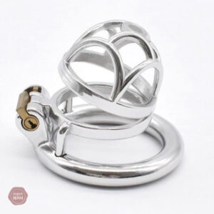 Cage de chasteté en métal, design Flower S pour hommes