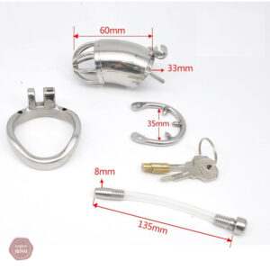 Cage de chasteté en métal pour hommes, modèle Golgoth L
