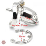 Cage de chasteté métallique pour hommes - modèle compact