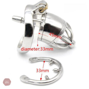 Cage de chasteté métallique pour hommes - modèle compact