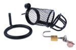 Cage sécurisée pour homme, finition en métal grillagé