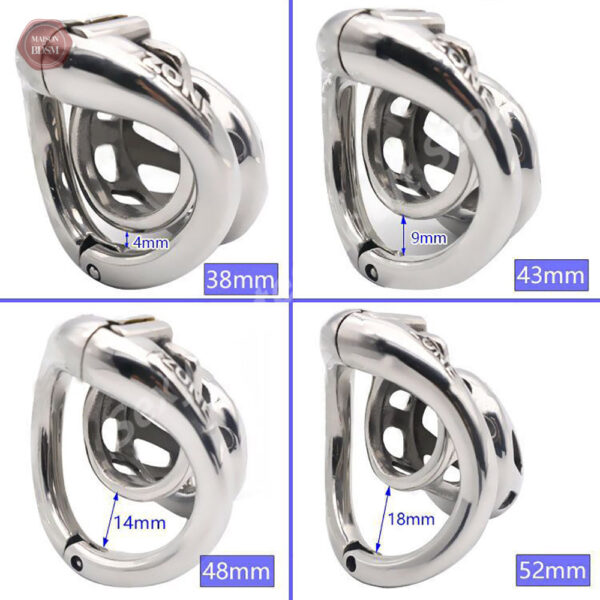 Cage de chasteté durable en métal, taille L pour homme