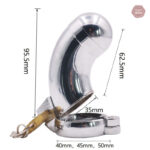 Cage de chasteté en métal pour homme, design durable