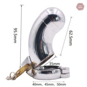 Cage de chasteté en métal pour homme, design durable