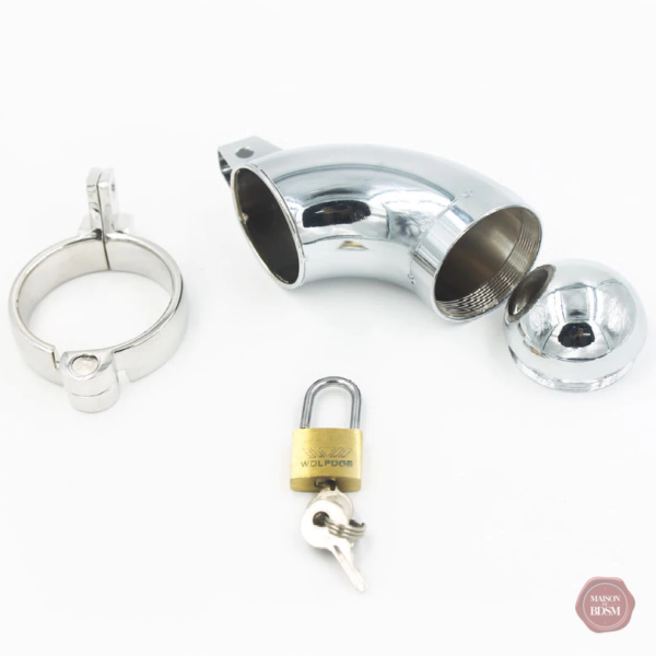 Accessoire de chasteté en métal pour plaisir masculin