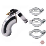 Cage de chasteté robuste en métal pour stimulation sécurisée