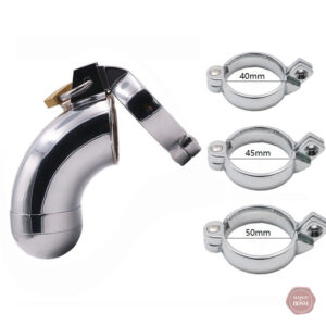Cage de chasteté robuste en métal pour stimulation sécurisée