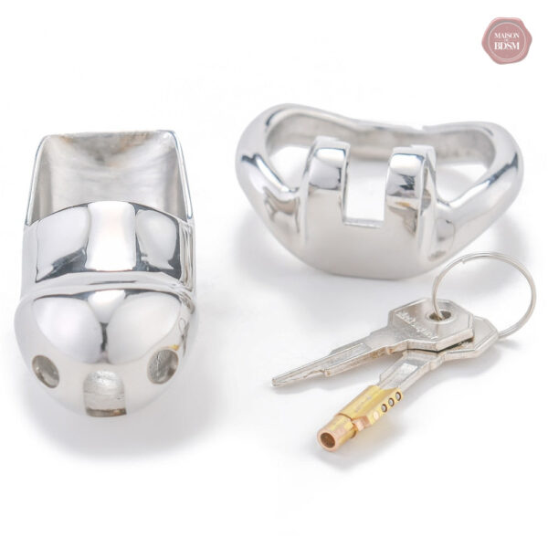 Accessoire de chasteté masculine en métal, design élégant