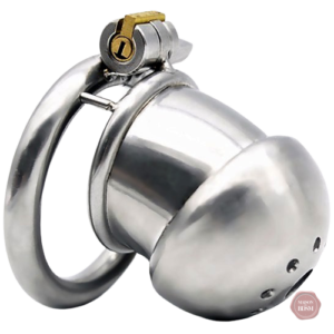 Cage de chasteté homme en métal - modèle La Vierge S