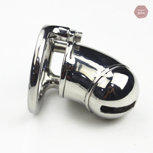 Cage de chasteté en métal pour homme - Design compact