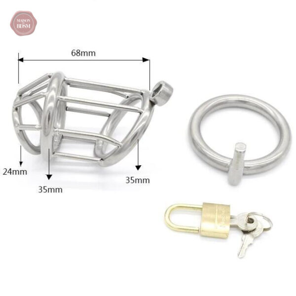 Cage de chasteté masculine en métal résistant