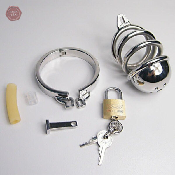 Cage de chasteté masculine en métal, confort et sécurité