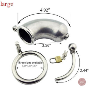 Cage de chasteté métal pour hommes, design élégant