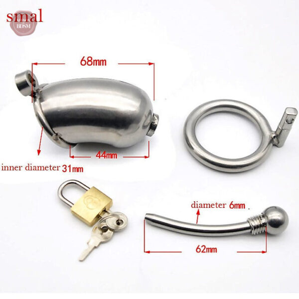 Cage de chasteté métal pour hommes - design élégant