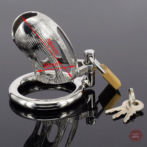 Cage de chasteté en métal pour homme