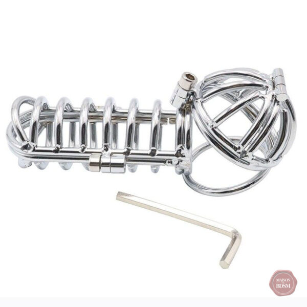 Cage de chasteté pour homme en métal - Confort et sécurité