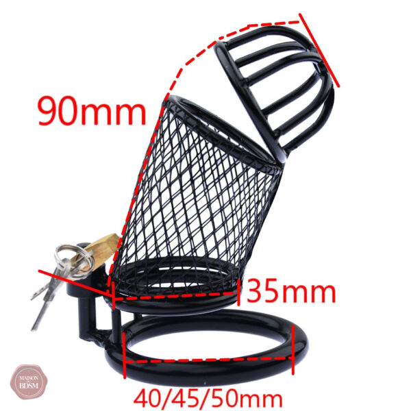 Cage de chasteté masculine en métal durable