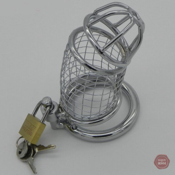 Cage de chasteté en métal pour le contrôle