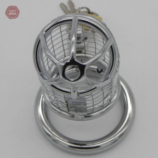 Cage de chasteté en métal pour sensations intenses