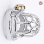 Cage de chasteté métallique pour homme, modèle compact