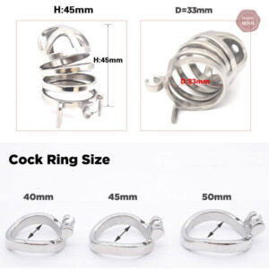 Cage de chasteté en métal pour contrôle masculin